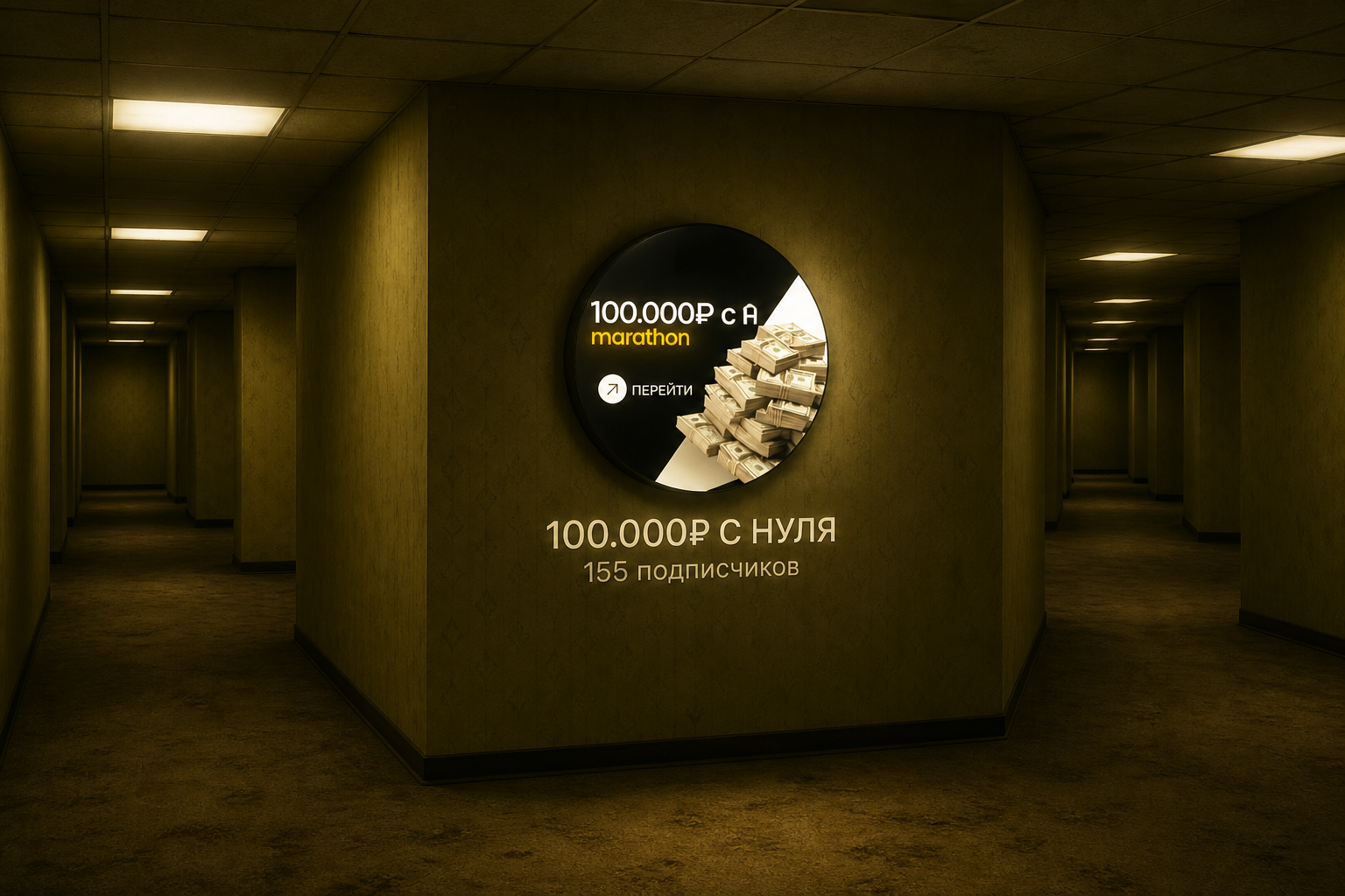 Проект 100 000 ₽ с нуля на развилке Backrooms