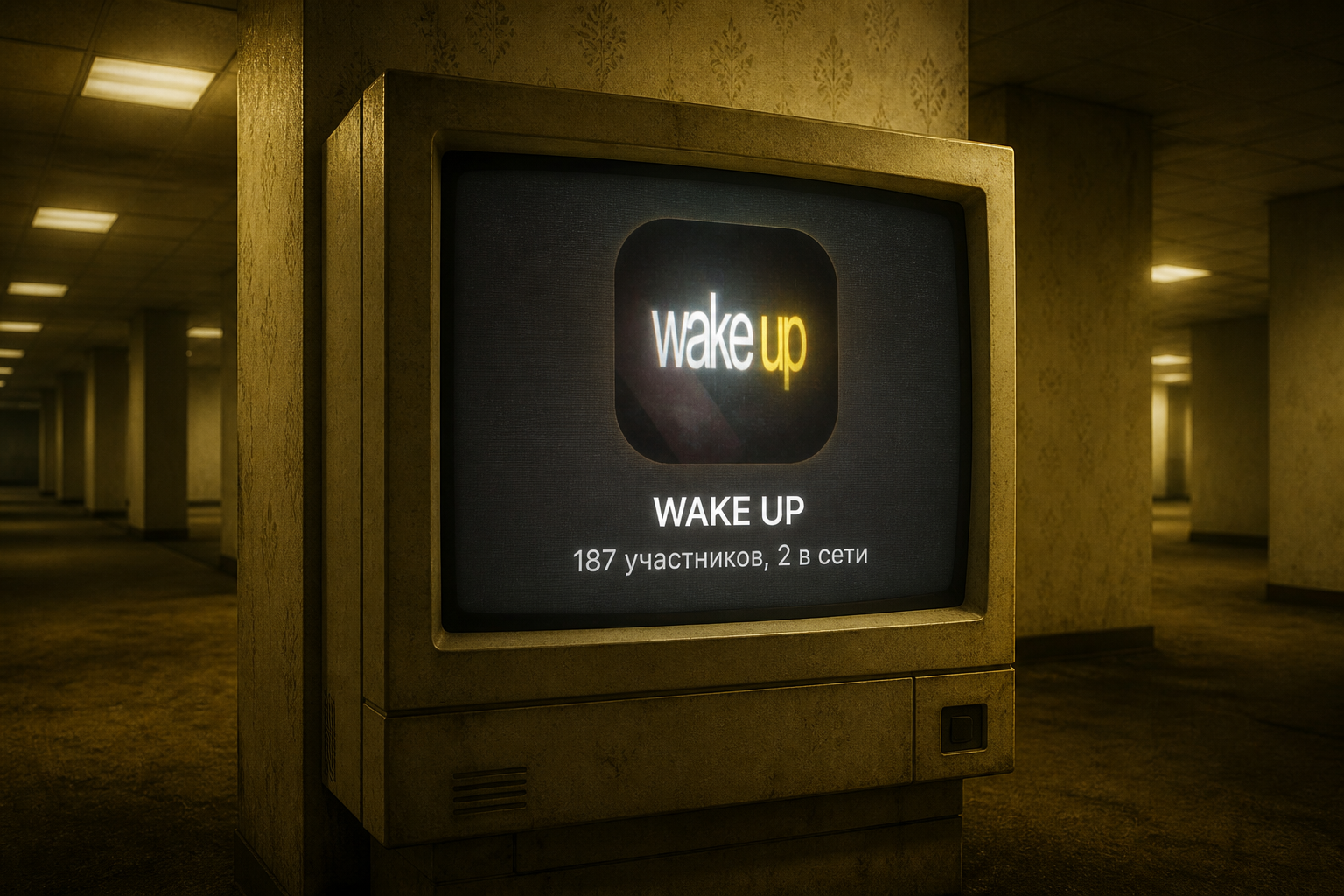 Проект WAKE UP на терминале в пространстве Backrooms